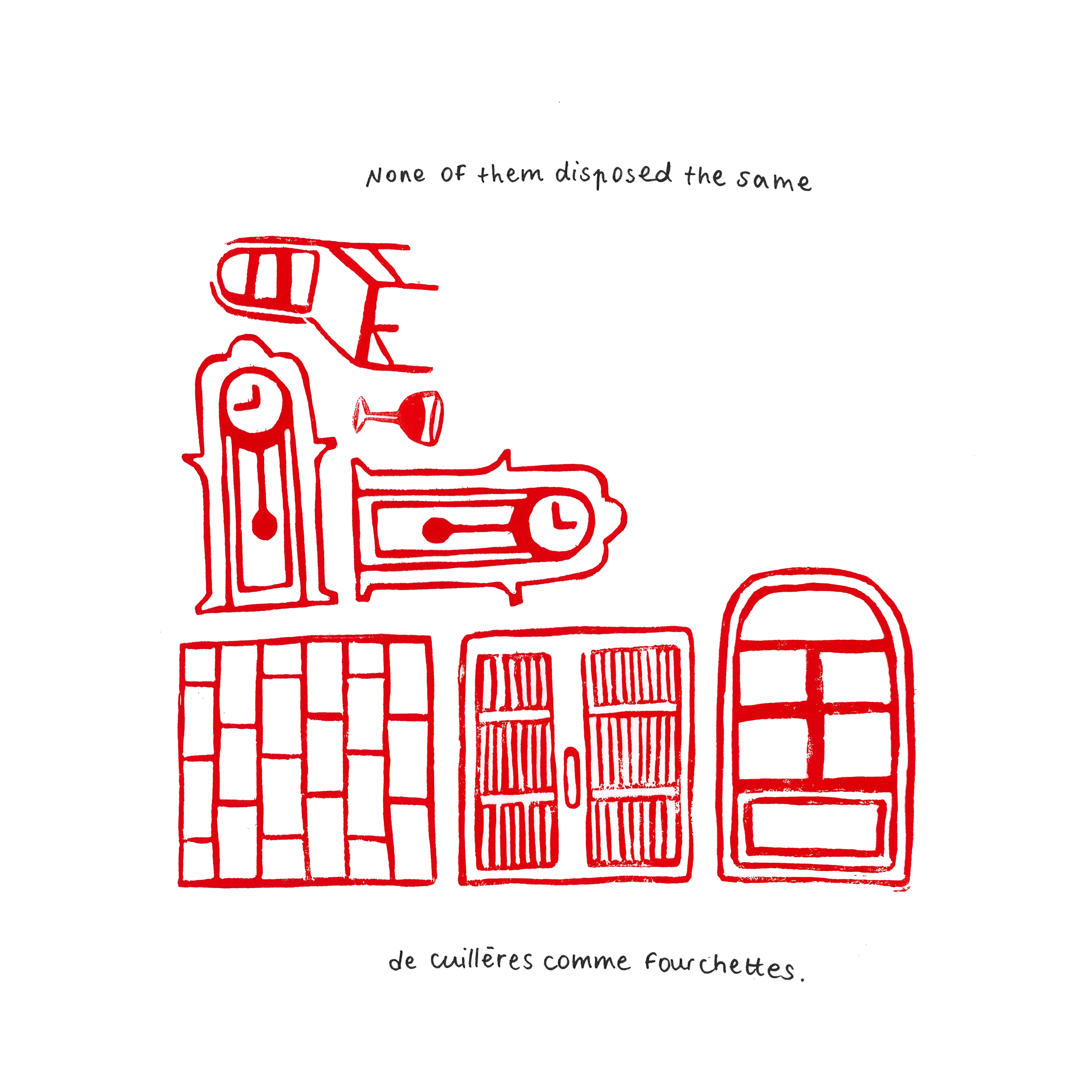 recevoir des gens avec des cuillères comme fourchettes